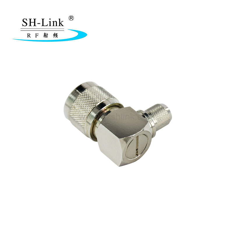 OEM right angle N plug type connector for LMR240cable,brass material